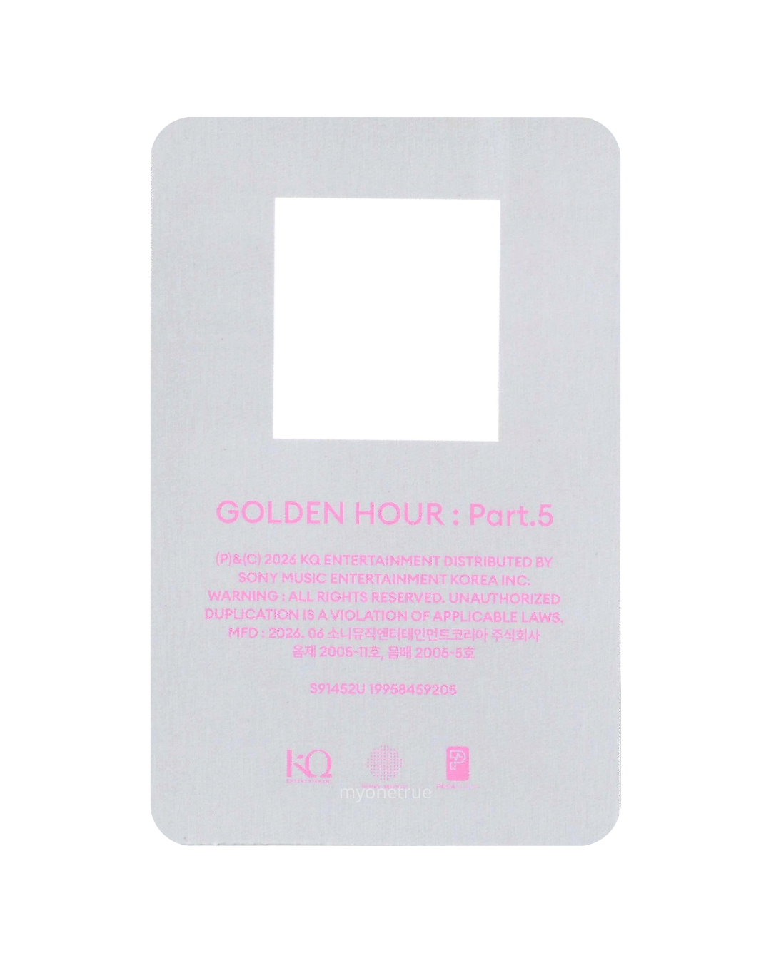 SEONGHWA QR Card | POCA Diary ver. Inclusion | ATEEZ Golden Hour Part 5