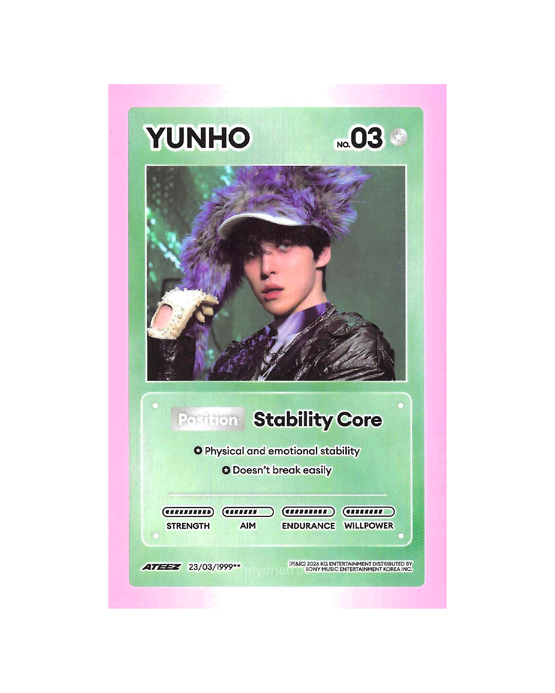 YUNHO Character Card | Album Z ver. Inclusion | ATEEZ Golden Hour Part 5
